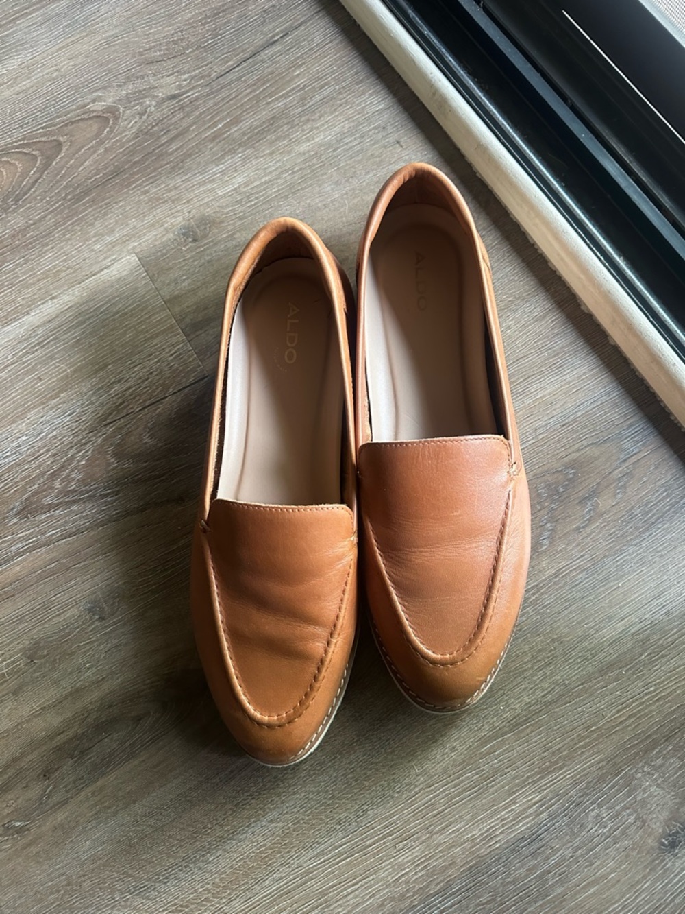 Aldo Women's Cognac Leather Loafers